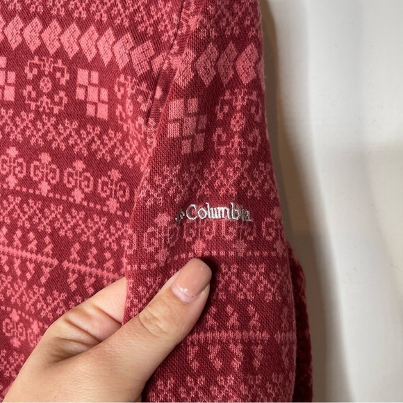 Columbia Holly Peak Jaquard Mock Neck Long Sleeve Top Medium - Picture 4 of 6
